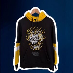Lurking Class by Sketchy Tank Fire Black & Yellow Hoodie